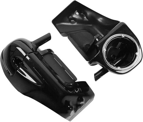 Gloss Black Lower Vented Leg Leg Fairings w/ 6.5 '' 'SPEER BOX PODS FITS for Harley Davidson Touring FLT ، FLHT ، FLHTCU ، FLHRC ، Road King ، Street Glide ، Electra Glide ، Ultra-Classic ، Road Glide 1983-2013 in Kuwait