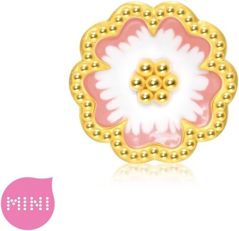 CHOW SANG SANG 999 24K Solid Gold Cherry Blossom Charm Bracelet for Women 17CM 95244C in Saudi Arabia