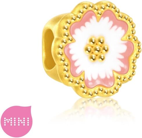 CHOW SANG SANG 999 24K Solid Gold Cherry Blossom Charm Bracelet for Women 17CM 95244C in Saudi Arabia