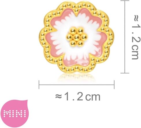 CHOW SANG SANG 999 24K Solid Gold Cherry Blossom Charm Bracelet for Women 17CM 95244C in Saudi Arabia