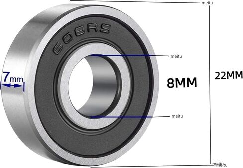 10 Pieces of 6200ZZ Bearings with Rubber Seals and high-Speed Support Sealing Sealed Ball bearing10x30x9mm, pre Lubricated, Stable Performance, high Cost-Effectiveness, deep Groove Ball Bearings in Saudi Arabia