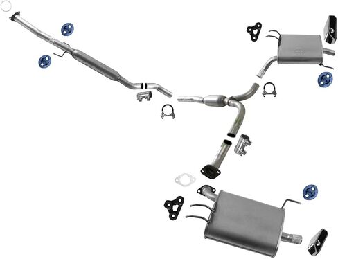 Converter Resonator Rear Dual Muffler Exhaust System For Acura TL 3.5L 09-2014 in Saudi Arabia