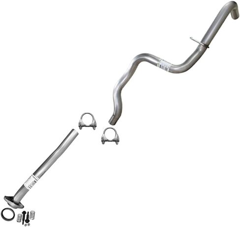 Northeastern Exhaust | Stainless Steel Intermediate Pipe & Tail Pipe Exhaust System Kit Compatible for Ford Ranger 2004-2011 4.0L 112" WB | Free Gasket, Clamps, Spring Bolt Kit Included in Saudi Arabia