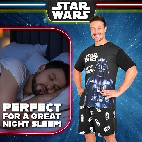 Disney Star Wars Mens Short Pyjamas Set, Dad Loungewear in Saudi Arabia