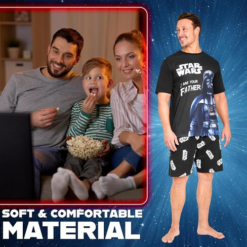 Disney Star Wars Mens Short Pyjamas Set, Dad Loungewear in Saudi Arabia