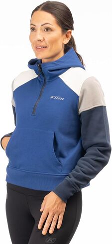 Klim Women's Huntley Pullover 1/4 Zip Crop Hoodie in Saudi Arabia