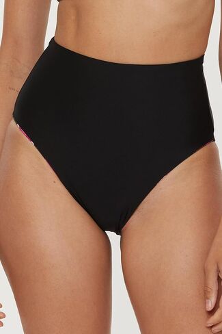 Trina Turk Women's Luminary Reversible High Waisted Bikini Bottom, Floral Print, Cheeky Coverage, Swimwear Separates in Saudi Arabia