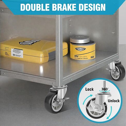 3 Inch Heavy Duty Stem Casters Swivel Wheels with Brake - 3/8" -16 x 1-1/2" (Stem Diameter 3/8", Stem Length 1-1/2"),Set of 4 with Locking Threaded Stem Caster Wheels - Load 600lbs in Saudi Arabia