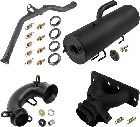 كاتم الصوت العادم Caltric ومجموعة طوقا متوافقة مع Polaris Ranger 800 EFI 2010-2014 / Ranger Crew 800 4x4 EFI 2010-2014 / 1262115-489 in Saudi Arabia