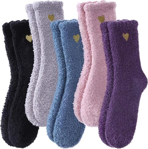 Fuzzy Socks for Women Fluffy Slipper Socks Winter Warm Soft Cozy Plush Fleece Home Sleep Gift Socks in Saudi Arabia