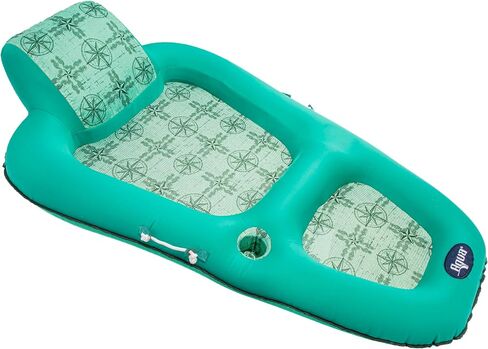 Aqua Luxury Water Lounge, X-Large, Inflatable Pool Float with Headrest, Backrest & Footrest, Palm Beach Flamingo in Kuwait