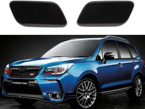 86636SG350 86636SG340 Front Bumper Headlight Washer Spray Cover Cap for Subaru Forester SJ 2016-2018 Sport Model Highly Equipped(Black-RH) in Saudi Arabia