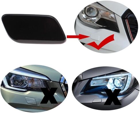 86636SG350 86636SG340 Front Bumper Headlight Washer Spray Cover Cap for Subaru Forester SJ 2016-2018 Sport Model Highly Equipped(Black-RH) in Saudi Arabia