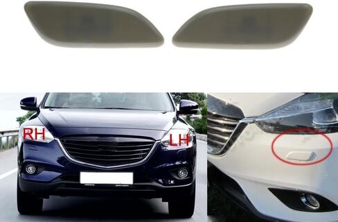 TK33518H1 TK33518G1 الوفير الأمامي المصباح الأمامي غسالة رذاذ غطاء الطائرات الطائرات من MAZDA CX-9 2006-2012 TK33-51-8H1 TK33-51-8G1 (الأسود الصحيح) in Saudi Arabia