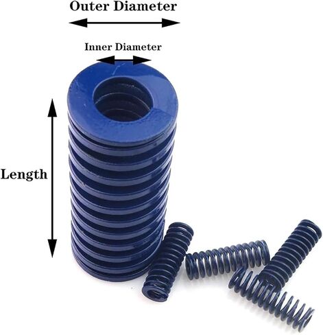 Mdingbao-Extension Springs Loading Die Mold Spring 22mm Outer Diameter 25-175mm Long, Compression Spring Blue Mould Die Springs, 4 Pieces, Good Stretching Ability(65mm) in Saudi Arabia