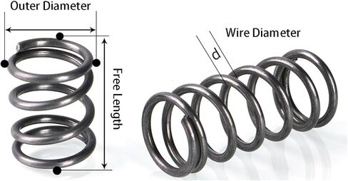 Mdingbao-Extension Springs Spring 4mm Wire Diameter 18-60mm Outer Diameter 300mm Length 65MN Compression Spring, 1 Pieces, Good Stretching Ability(4x25x300mm) in Saudi Arabia