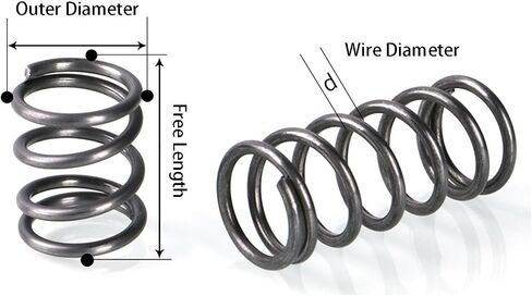 Mdingbao-Extension Springs Compressed Springs 0.5mm قطر سلك × 11 مم القطر الخارجي x (60-100) ملم in Saudi Arabia