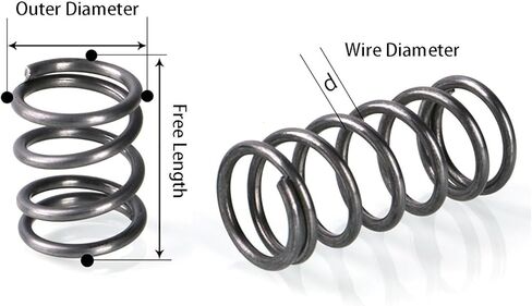Mdingbao-Extension Springs 0.5mm Wire Diameter X 8mm Outer Diameter X (60-100) mm Length Spring Steel, 5PCS Good Stretching Ability(Length 60mm) in Saudi Arabia