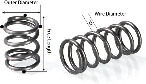 Mdingbao-Extension Springs Compression Spring 0.7mm Wire Diameter 4-14mm Outer Diameter 300mm Length 65MN Compression Spring, 5 Pieces, Good Stretching Ability(0.7x12x300mm) in Saudi Arabia