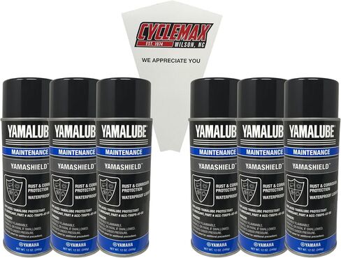 ستة حزمة متوافقة مع Yamaha Yamalube 12 أوقية. يحتوي Yamashield Can acc-yamsh-ld-00 على ستة علب وقمع in Saudi Arabia
