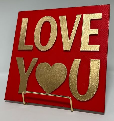 Plaque: LOVE YOU.- MADE IN USA in Saudi Arabia