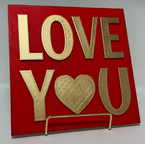 Plaque: LOVE YOU.- MADE IN USA in Saudi Arabia