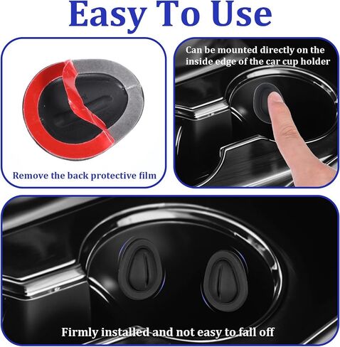 9 PCS Car Cup Holder Insert Position Limiter Anti Shake Silicone Car Water Bottle Holder Universal Self-Adhesive Cup Holders Inserts Bottle Stabilizers for Vehicle, Truck, Rv and More in Saudi Arabia