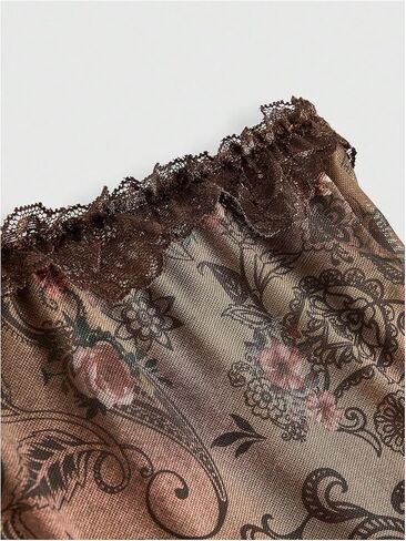 MakeMechic Women’s Cheetah Print Lace Skirt Ruched Draptring Tiered Tilergle in Kuwait