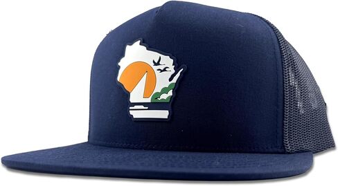 Wisconsin License Plate Snapback Hat Navy in Saudi Arabia