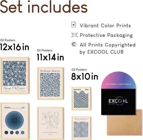 EXCOOL CLUB أبيض وأسود جدار الفن التجريدي لغرفة النوم - 12 × 16 ديكور جدار الفن التجريدي، مطبوعات فنية هندسية محايدة الحد الأدنى، صورة معرض الحديثة منتصف القرن، ملصقات الفن الخطي بوهو (غير مؤطرة) in Kuwait