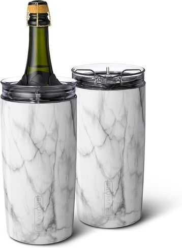 BrüMate Togosa 2-in-1 Wine Chiller Bucket or Champagne Bucket & 100% Leakproof Pitcher | Portable Cooler Fits Most Wine, Champagne, & Liquor Bottles | Perfect Wine Gifts | 49oz (Glitter White) in Saudi Arabia