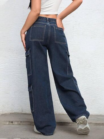 سراويل جينز سبيرلاكي للسيدات عالية الجينز جينز ساق ممتدة in Kuwait