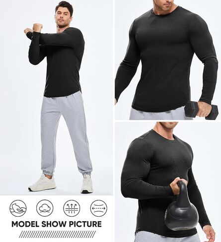 jmierr mens العضلات الطويلة الأكمام t ercts crewneck الطاقم الطويل longline مضلع قمصان لتجريب الصالة الرياضية in Saudi Arabia