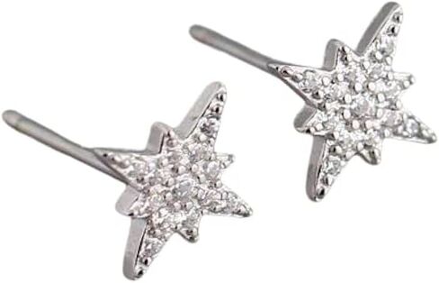 14K Gold Anise Star Earrings for Women,Dainty Moissanite Star Stud Earrings,Fine Jewelry Gift for Her in Kuwait