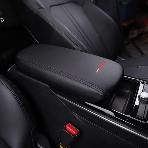 LEXLEY Armrest Box Cover Center Console Pad Waterproof Anti-Scratch Leather Protector Covers For KIA K5 2021 2022 2023 2024 2025-Black+Red in Kuwait