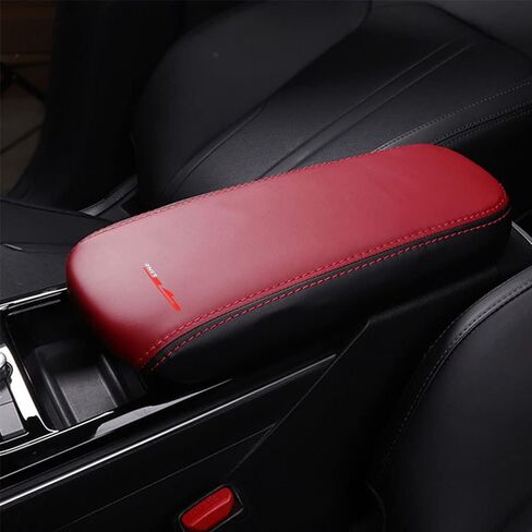 LEXLEY Armrest Box Cover Center Console Pad Waterproof Anti-Scratch Leather Protector Covers For KIA K5 2021 2022 2023 2024 2025-Black+Red in Kuwait