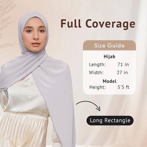 وشاح حجاب شيفون فاخر من VOILE CHIC للنساء - صنع في تركيا - وشاح رأس إسلامي للمسلمين in Kuwait