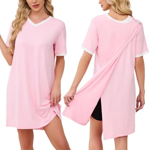 Chunoy Open Back Hospital Gowns for Women Post Shoulder Surgery Dress After Rotator Cuff Tear Away Adaptive Clothing in Kuwait