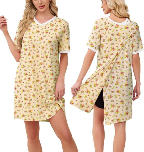 Chunoy Open Back Hospital Gowns for Women Post Shoulder Surgery Dress After Rotator Cuff Tear Away Adaptive Clothing in Kuwait