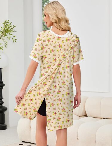 Chunoy Open Back Hospital Gowns for Women Post Shoulder Surgery Dress After Rotator Cuff Tear Away Adaptive Clothing in Kuwait