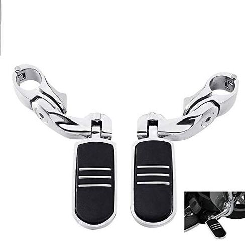 TCMT 32MM 1 1/4 "طريق محرك الطريق السريع بار الطريق السريع على مقدمة طقم جبل من أجل Harley Touring Road King Street Glide Glide Electra Glide Softail Sportster Dyna مع 1.25" حراس محرك in Saudi Arabia