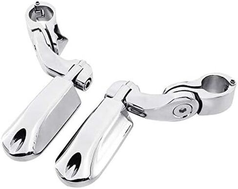 TCMT 32MM 1 1/4 "طريق محرك الطريق السريع بار الطريق السريع على مقدمة طقم جبل من أجل Harley Touring Road King Street Glide Glide Electra Glide Softail Sportster Dyna مع 1.25" حراس محرك in Saudi Arabia