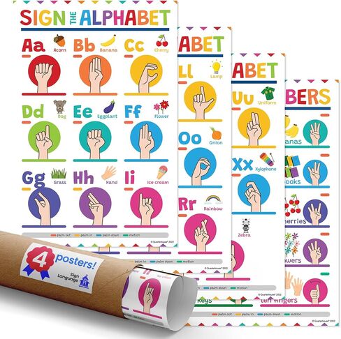 Quarterhouse How to Say in Different Languages Poster Set, Foreign Language Classroom Learning Materials for K-12 Students and Teachers, Set of 10, 12x18, Extra Durable in Kuwait