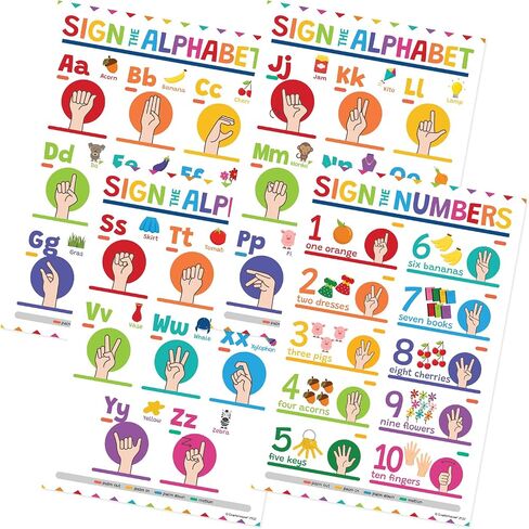 Quarterhouse How to Say in Different Languages Poster Set, Foreign Language Classroom Learning Materials for K-12 Students and Teachers, Set of 10, 12x18, Extra Durable in Kuwait