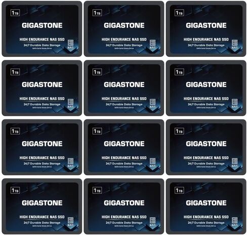 Gigastone Enterprise SSD 1TB NAS SSD Drive Cache (12-Pack) 24/7 Durable TLC High Endurance Business Server Data Center RAID Network Attached Storage 2.5" SATA Internal Solid State Hard Drives in Saudi Arabia