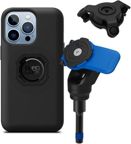 Quad Lock Handlebar Clamp Motorcycle Phone Mount with Vibration Dampener and MAG Phone Case for iPhone 16 Pro in Saudi Arabia