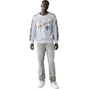 True Religion Men's Ricky Straight Fit Jeans with Snap Flap Pockets - Mesh High Shine in Saudi Arabia
