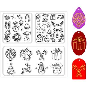 CHGCRAFT Lucky Clover Polymer Clay Texture Sheets Four-Leaf Clover Silicone Texture Stamp Clay Modeling Pattern Pad Texture Sheets for Polymer Clay Making Earrings Jewelry in Kuwait