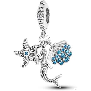 Surfer Sea Sea Ocean Guardian Angel Mom Butterfly Sunflower Hamsa Bead Pendant 925 Sterling Silver Dangle متوافق مع سوار Pandora Moments Charm in Kuwait