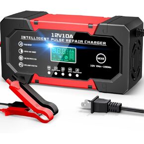 Battery Charger 10A 12V Fully Automatic Smart Car Battery Charger with LCD Display & Temperature Compensation for Car Motorcycle Vans in Saudi Arabia